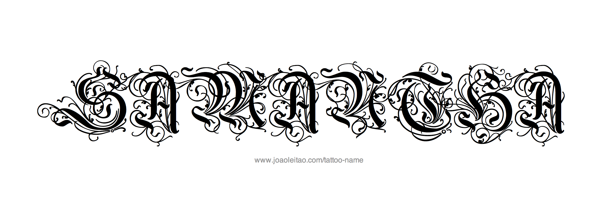 Samantha Name Tattoo Designs